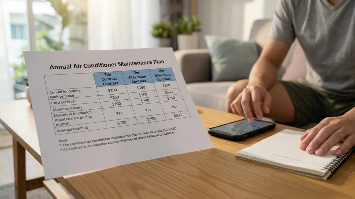 Annual aircon maintenance contract pricing for Singapore HDB flats, condos, and landed homes
